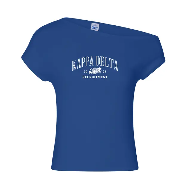 Kappa Delta Arched Text with Floral Recruitment Shirt 2