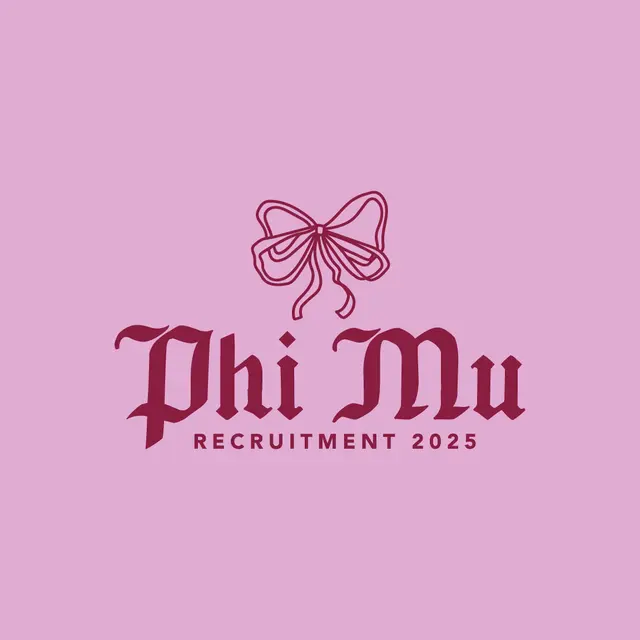 Phi Mu Elegant Bow Graphic Recruitment Shirt