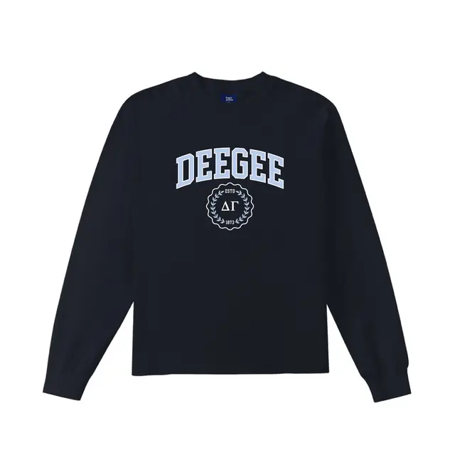 Delta Gamma Block Lettering Crest PR Shirt 2