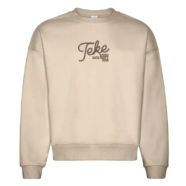 Tau Kappa Epsilon Rope Text Rodeo Date Party Crewneck 2