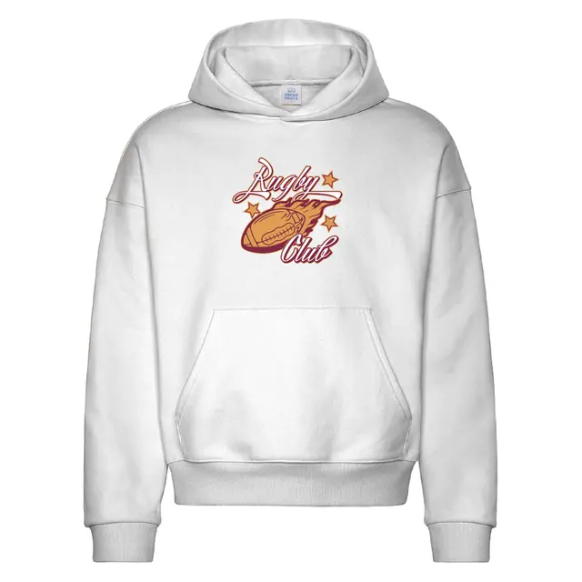 Rugby Club Flaming Football Graphic PR Hoodie 2