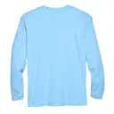 Customizable Ultraclub Adult Cool & Dry Sport Long-Sleeve Performance Interlock T-Shirt 8422 Columbia Blue Back