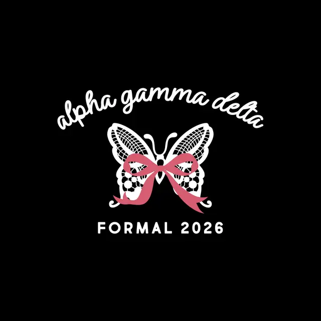 Alpha Gamma Delta Butterfly Bow Formal Crewneck