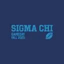 Sigma Chi Bold Lettering Football Game Day Shirt