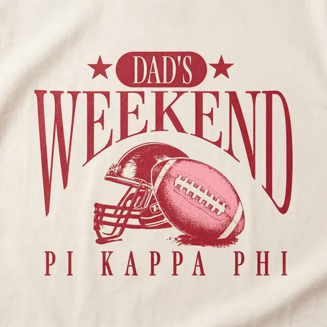 Pi Kappa Phi Bold Typography Football Parents Weekend Crewneck