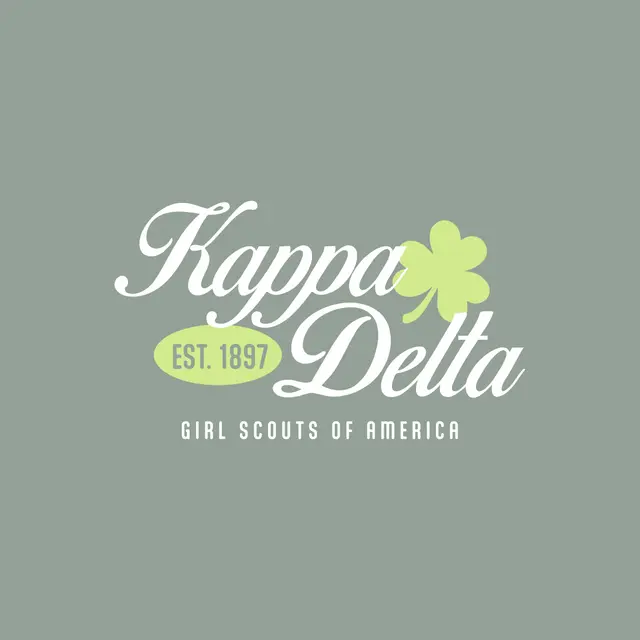 Kappa Delta Script Text with Clover Philanthropy Hoodie
