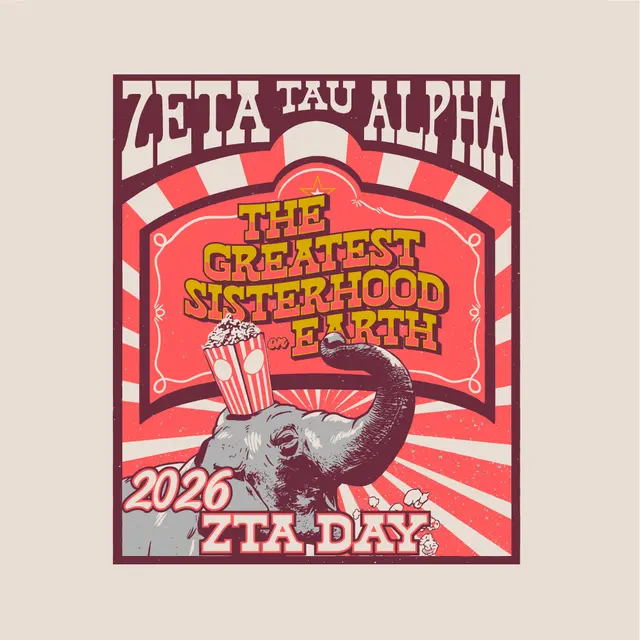 Zeta Tau Alpha Elephant Graphic PR Shirt