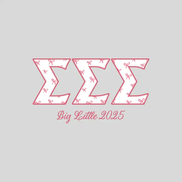 Sigma Sigma Sigma Bow Pattern Big Little Reveal Shirt