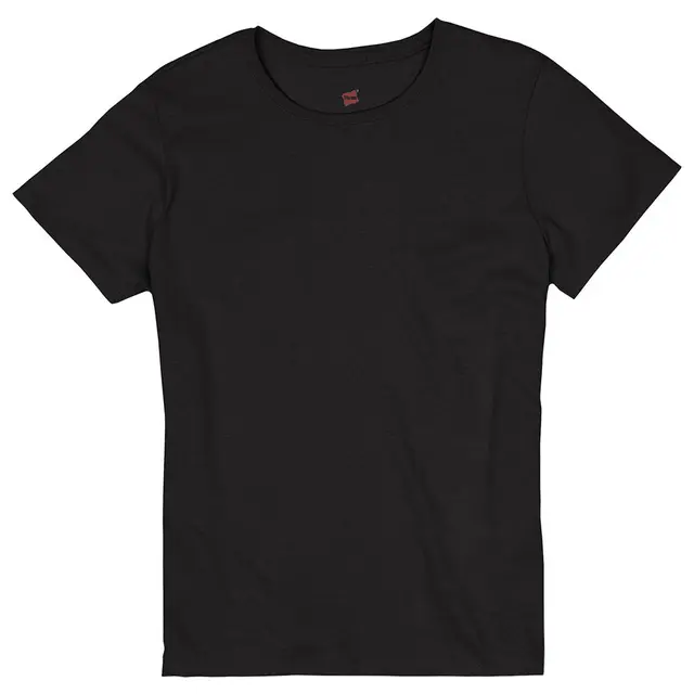 Hanes Ladies' Essential-T T-Shirt 5680 Black Front