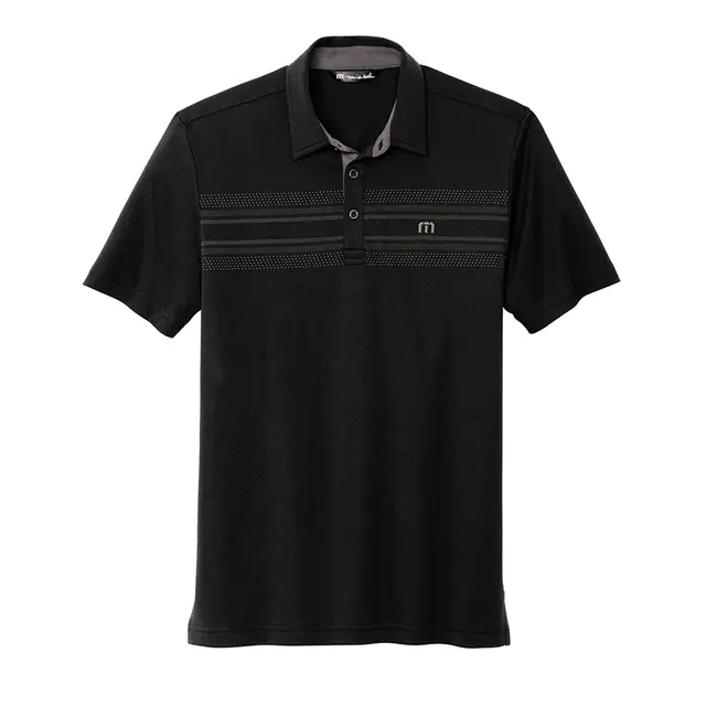 Travis Mathew Monterey Chest Stripe Polo tm1mw450 Black Front