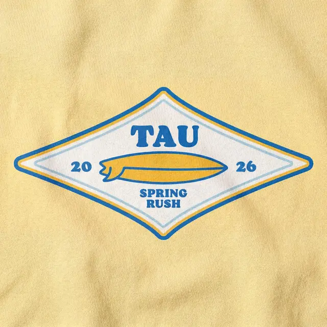 Alpha Tau Omega Diamond Shaped Surfboard Rush Hoodie