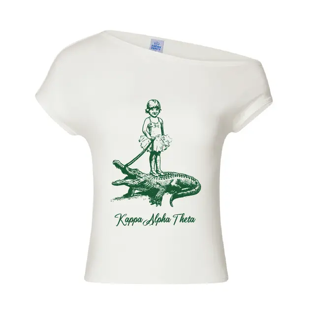 Kappa Alpha Theta Girl with Alligator PR Shirt 2
