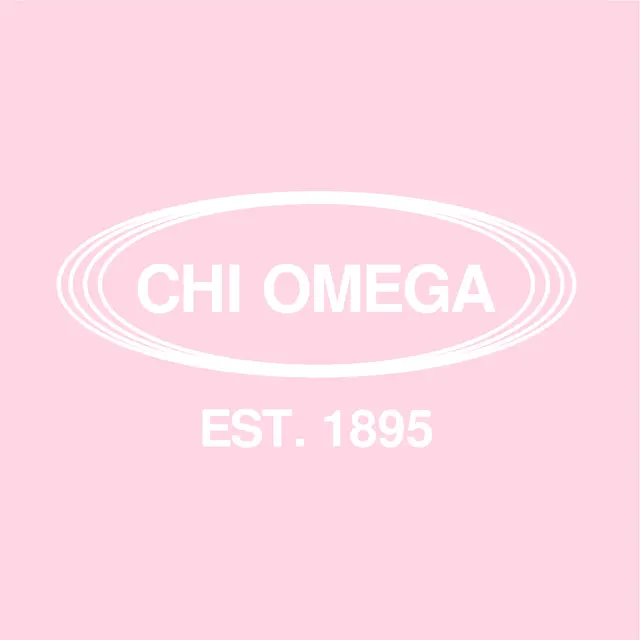 Chi Omega Oval Text with Pink Gradient PR Hoodie