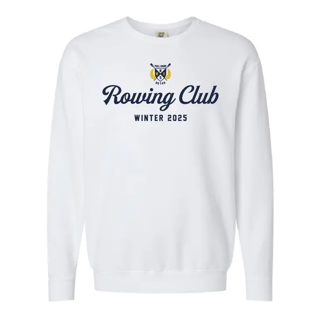 Rowing Club Elegant Script with Crest PR Crewneck 2
