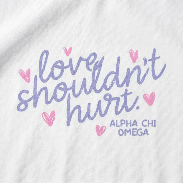 Alpha Chi Omega Hand Drawn Lettering Philanthropy Crewneck