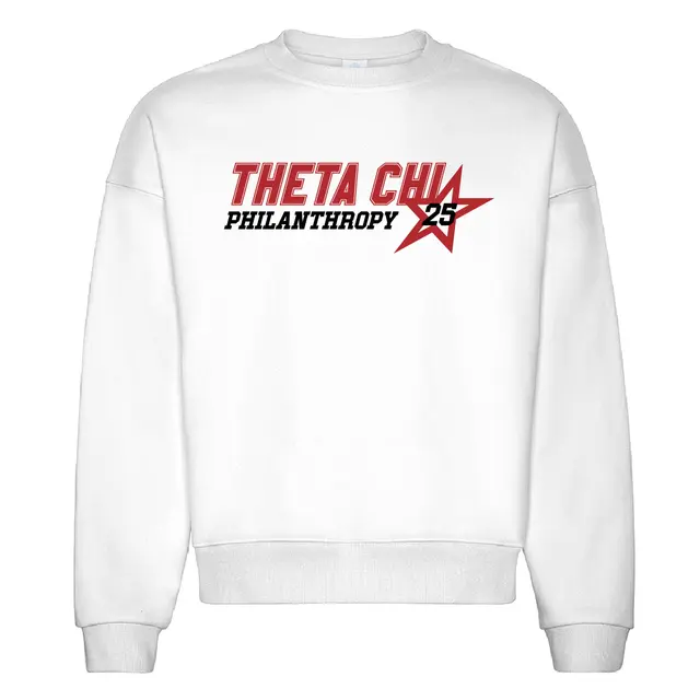 Theta Chi Bold Star Red Philanthropy Crewneck 2