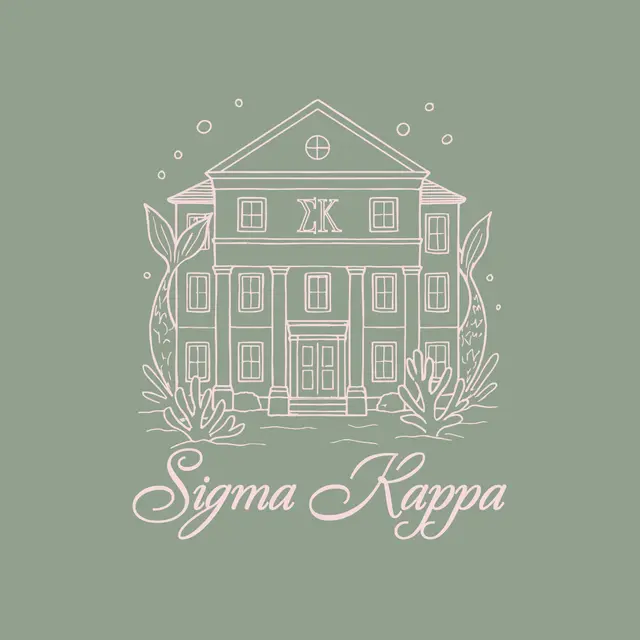 Sigma Kappa Mermaid House Illustration PR Shirt