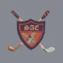 Sigma Alpha Epsilon Shield and Crossed Golf Clubs PR Polo