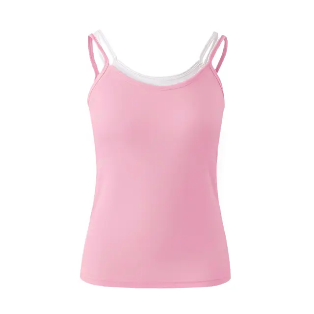 Fresh Prints FP122 Bailey Layered Tank Light Pink White mto Front