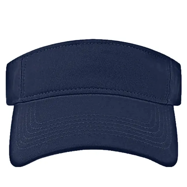 Big Accessories Cotton Twill Visor bx006 Navy Front