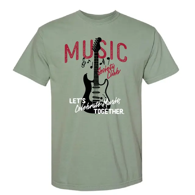 Music Society Club Guitar Graphic PR Shirt 2