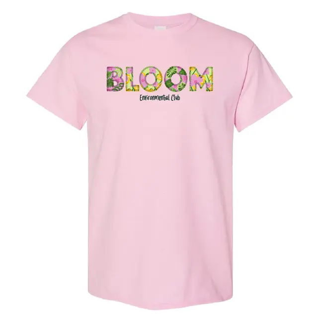 Environmental Club Bloom Text with Tropical Patterns PR Shirt 2