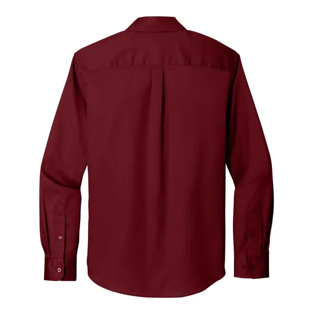 LONG SLEEVE SUPERPRO REACT TWILL SHIRT Burgundy Back