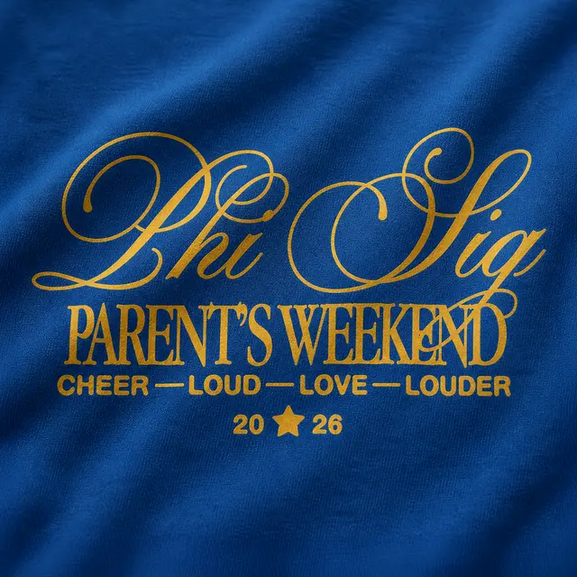 Phi Sigma Sigma Elegant Script Parent's Weekend Sweater