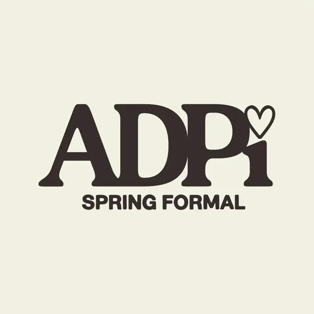 Alpha Delta Pi Block Lettering Spring Formal Tank