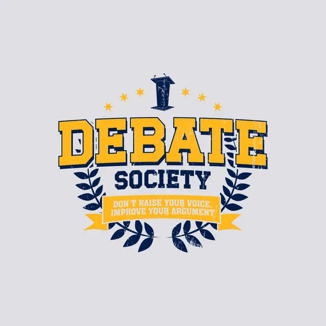 Debate Society Bold Text and Podium PR Shirt