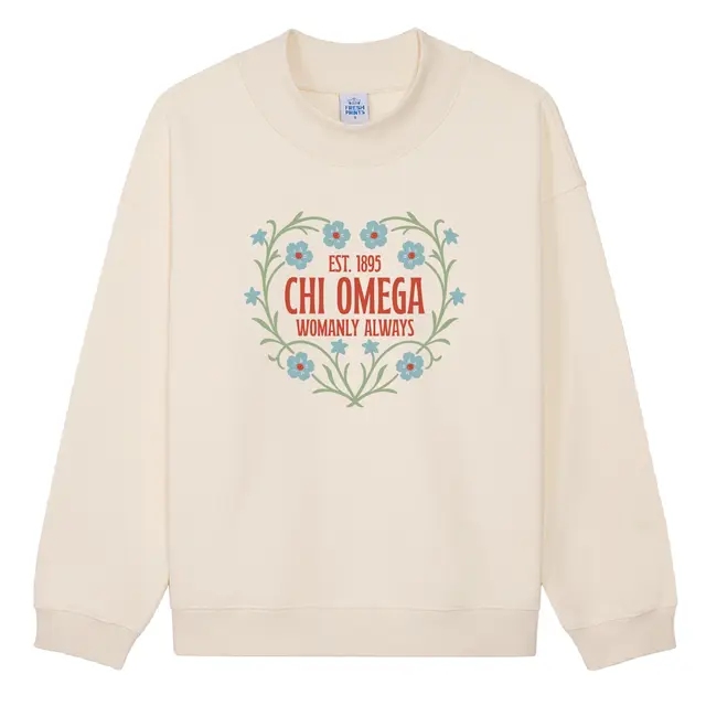 Chi Omega Floral Heart Design PR Sweater 2