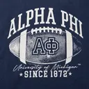 Alpha Phi Vintage Football Graphic PR Shirt