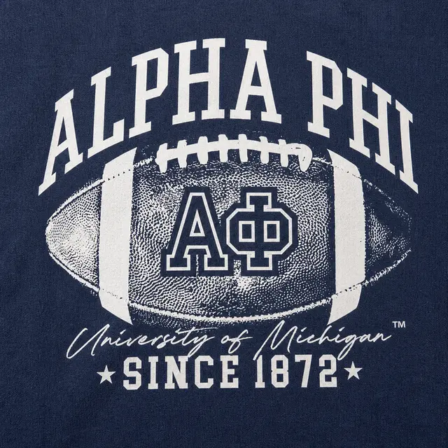 Alpha Phi Vintage Football Graphic PR Shirt