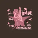Delta Phi Epsilon Female Rockstar Graphic Recruitment Tank