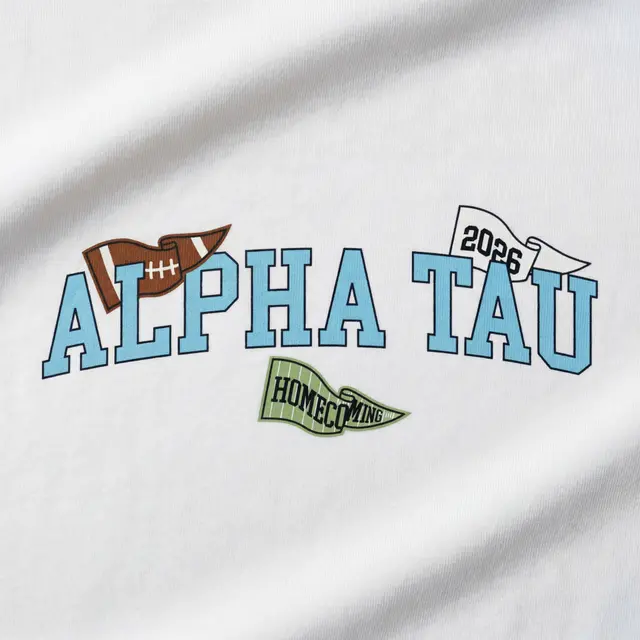 Alpha Sigma Tau Football Flags Homecoming Shirt