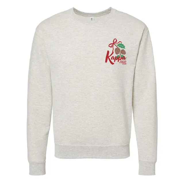 Kappa Kappa Gamma Pinecone and Bow Winter Formal Crewneck 2