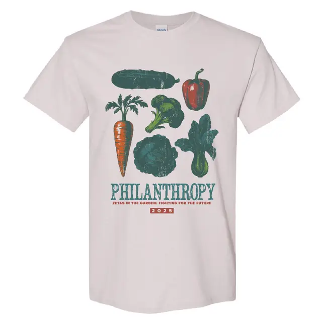 Zeta Tau Alpha Veggie Illustration Philanthropy Shirt 2