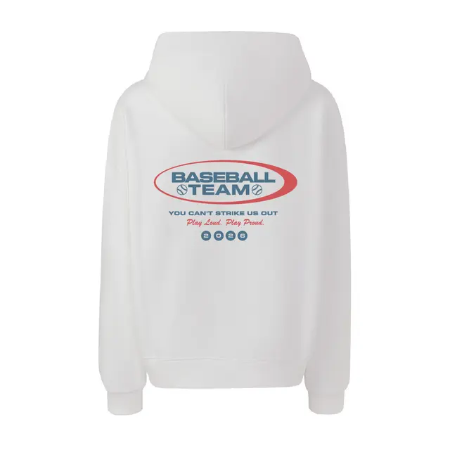 Baseball Team Oval Layout Typography PR Hoodie 2