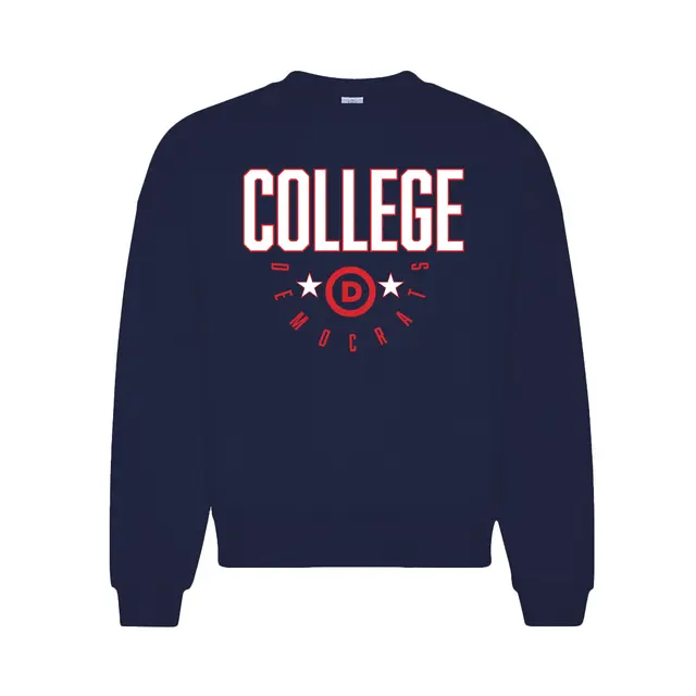 College Democrats Bold Block Lettering Graphic PR Crewneck 2