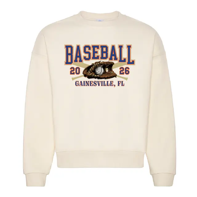Baseball Team Vintage Styled Glove Graphic PR Crewneck 2