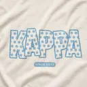Kappa Kappa Gamma Polka Dot Patterned Text in Blue PR Hoodie