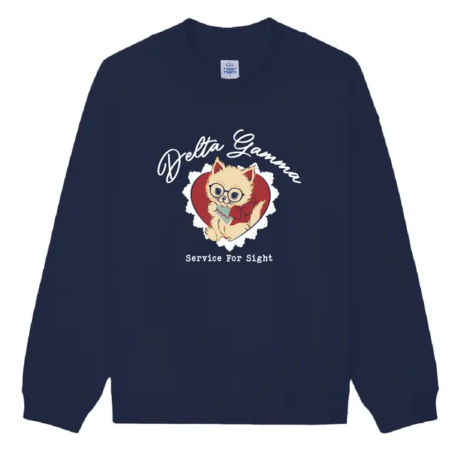 Delta Gamma Cute Cat Heart Philanthropy Sweater 2