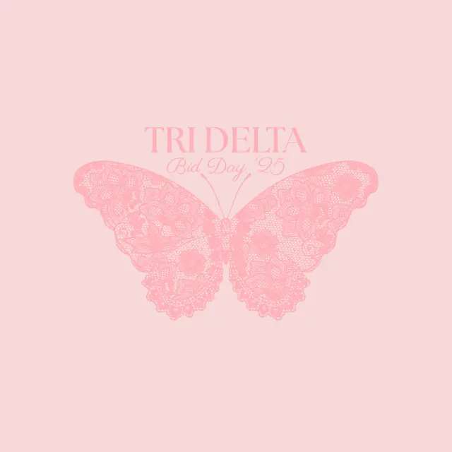 Delta Delta Delta Lace Butterfly Bid Day Tank