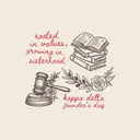 Kappa Delta Books and Gavel Founder's Day Crewneck