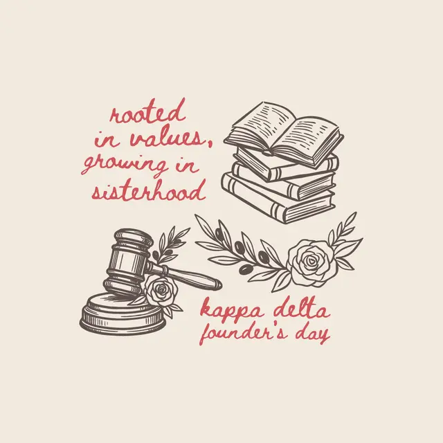 Kappa Delta Books and Gavel Founder's Day Crewneck