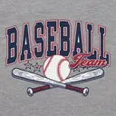 Baseball Team Crossed Bats Graphic PR Crewneck