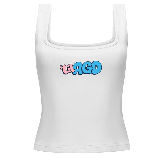 Alpha Gamma Delta Colorful Bubble Text Big Little Reveal Tank 2