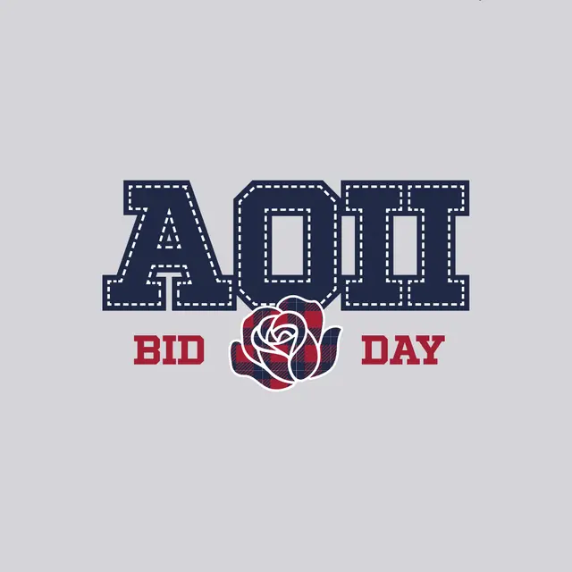 Alpha Omicron Pi Plaid Rose Bid Day Hat
