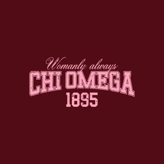 Chi Omega Distressed Script and Block Texts PR Tank