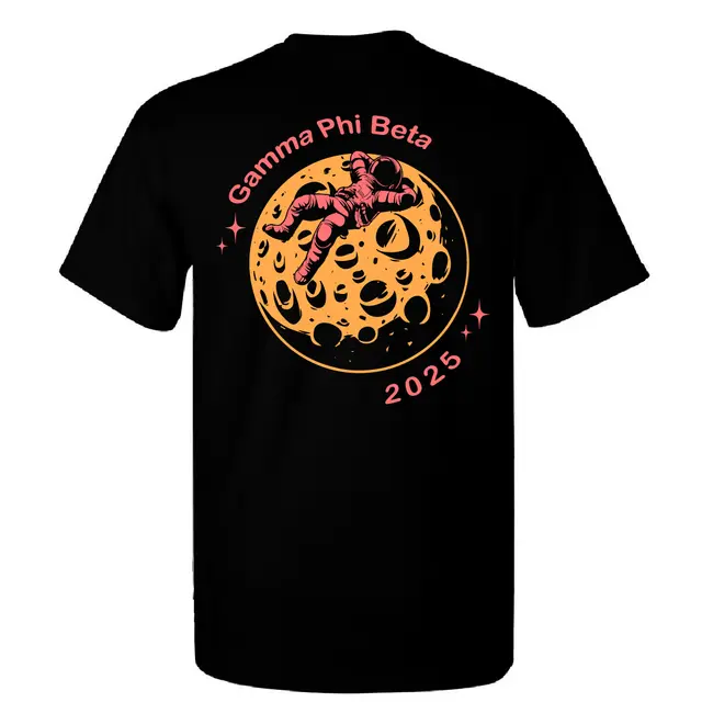 Gamma Phi Beta Astronaut on Moon PR Shirt 2